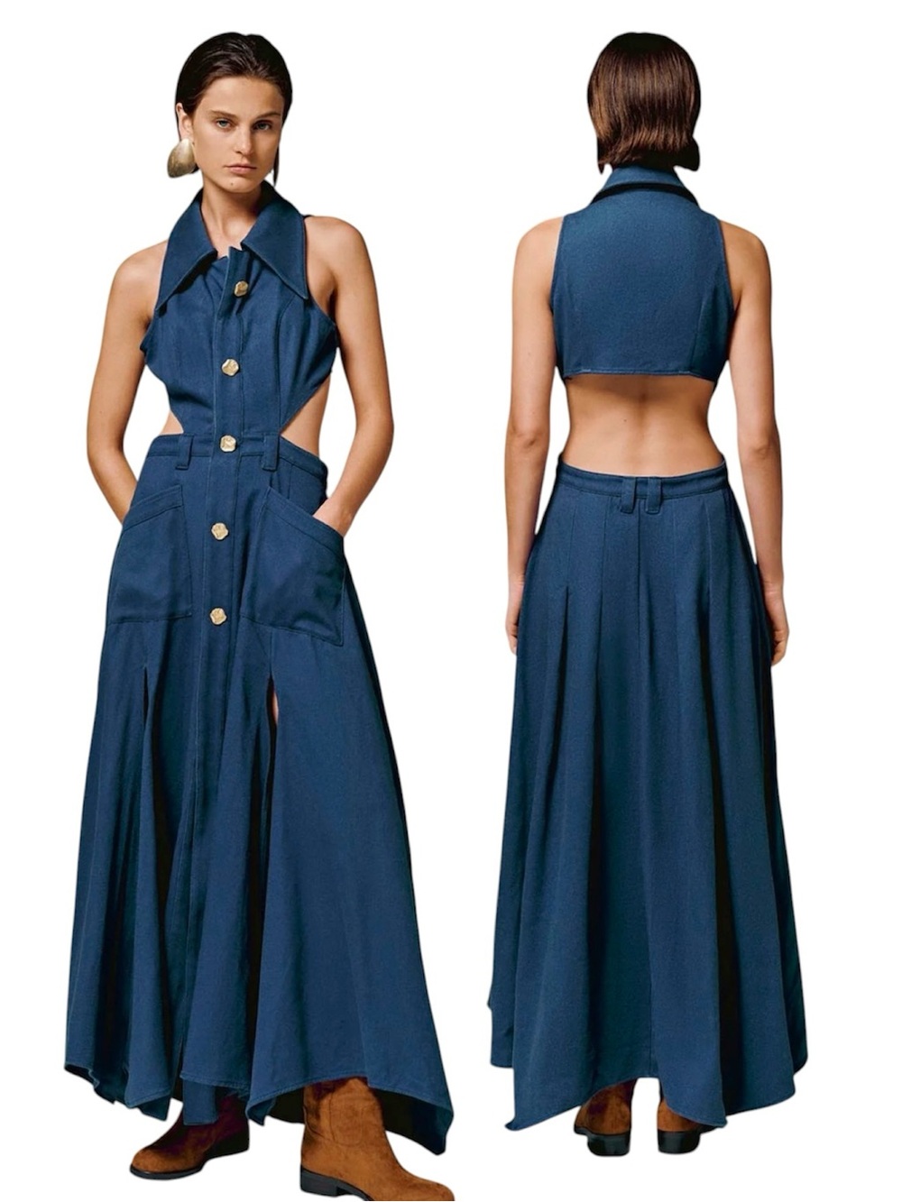 Urban Revivo Cut Out Sleeveless Maxi Dress Size 10